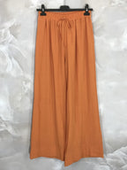 Plus Size 70% linen pants with tightening cord T36 to T46