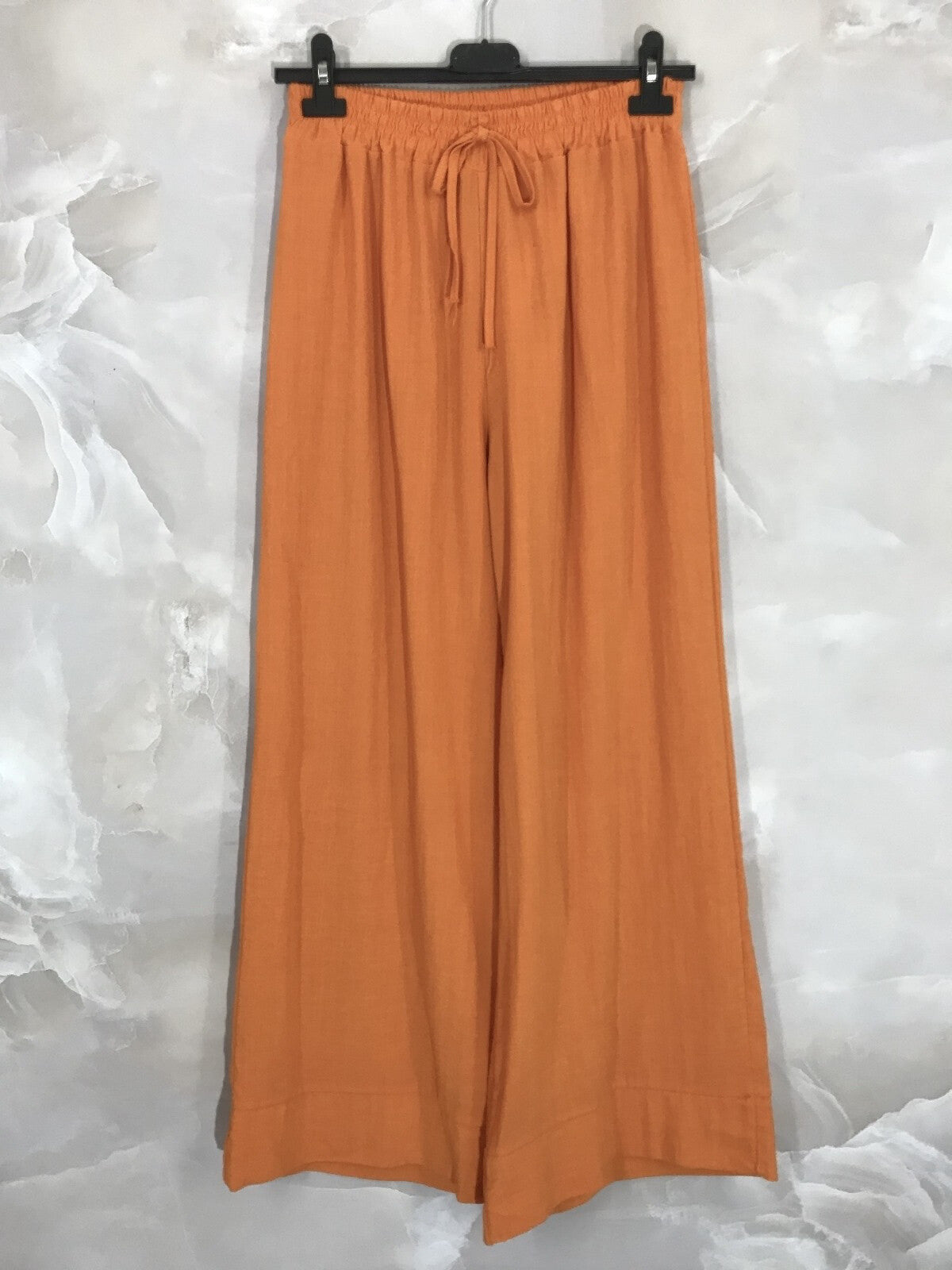 Plus Size 70% linen pants with tightening cord T36 to T46