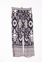 Plus Size Large print pants with pockets