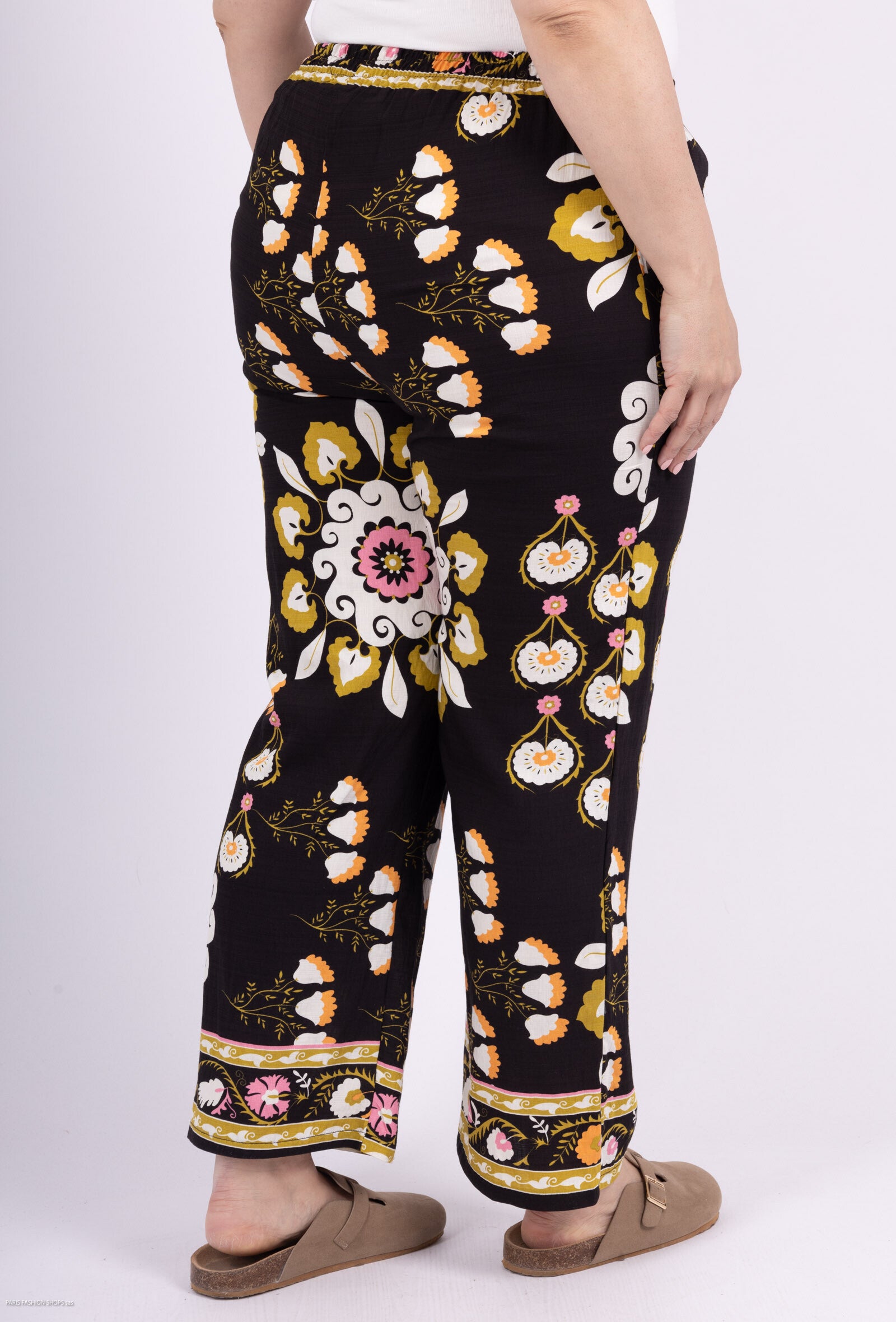 Plus Size Stora Tryckbyxor med Fickor