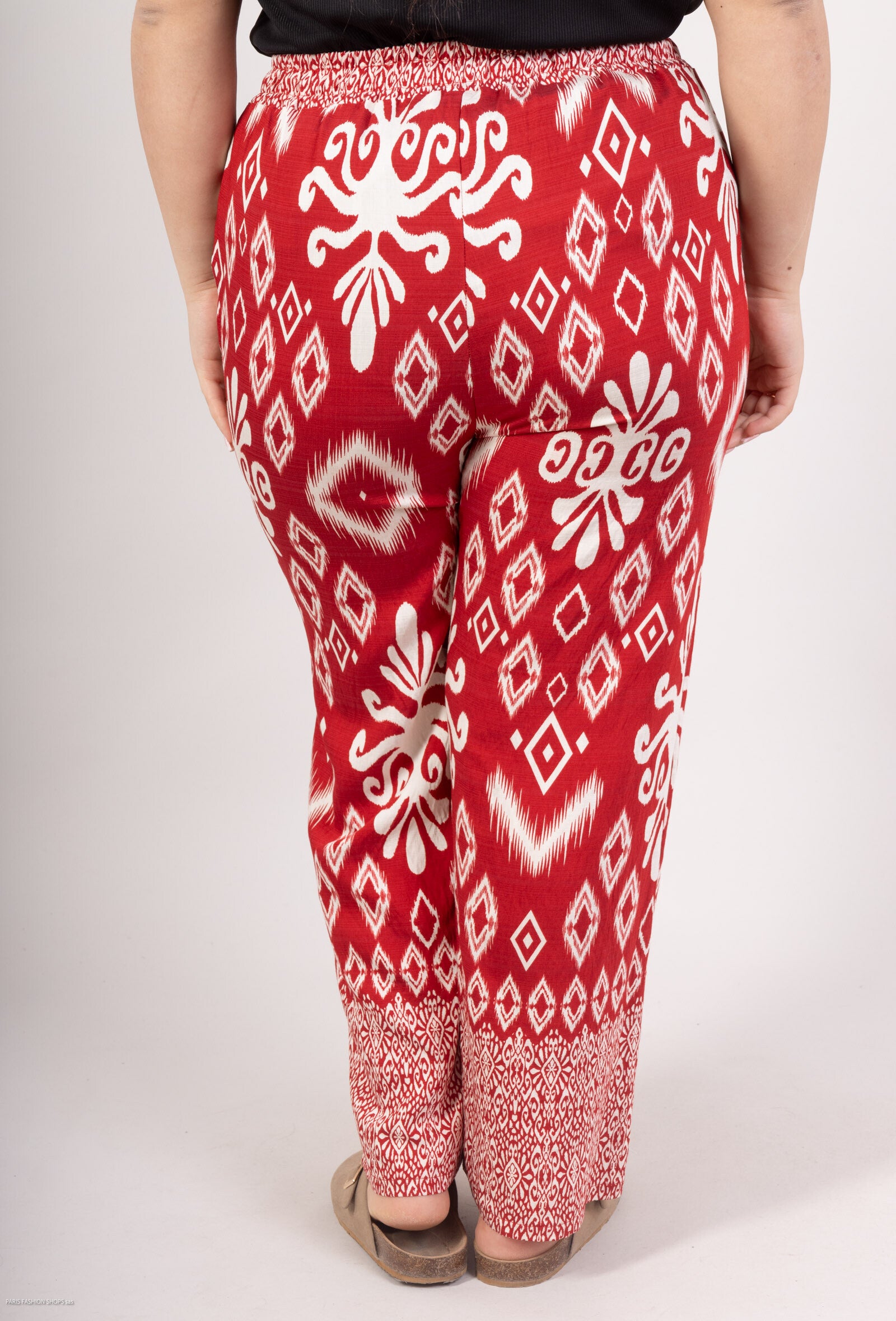 Stora tryckbyxor med fickor i Stor Storlek