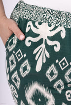 Plus Size Stora Tryckbyxor med Fickor