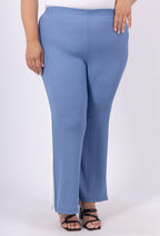 Plus Size Two -color elastic size pants on the side and split hem