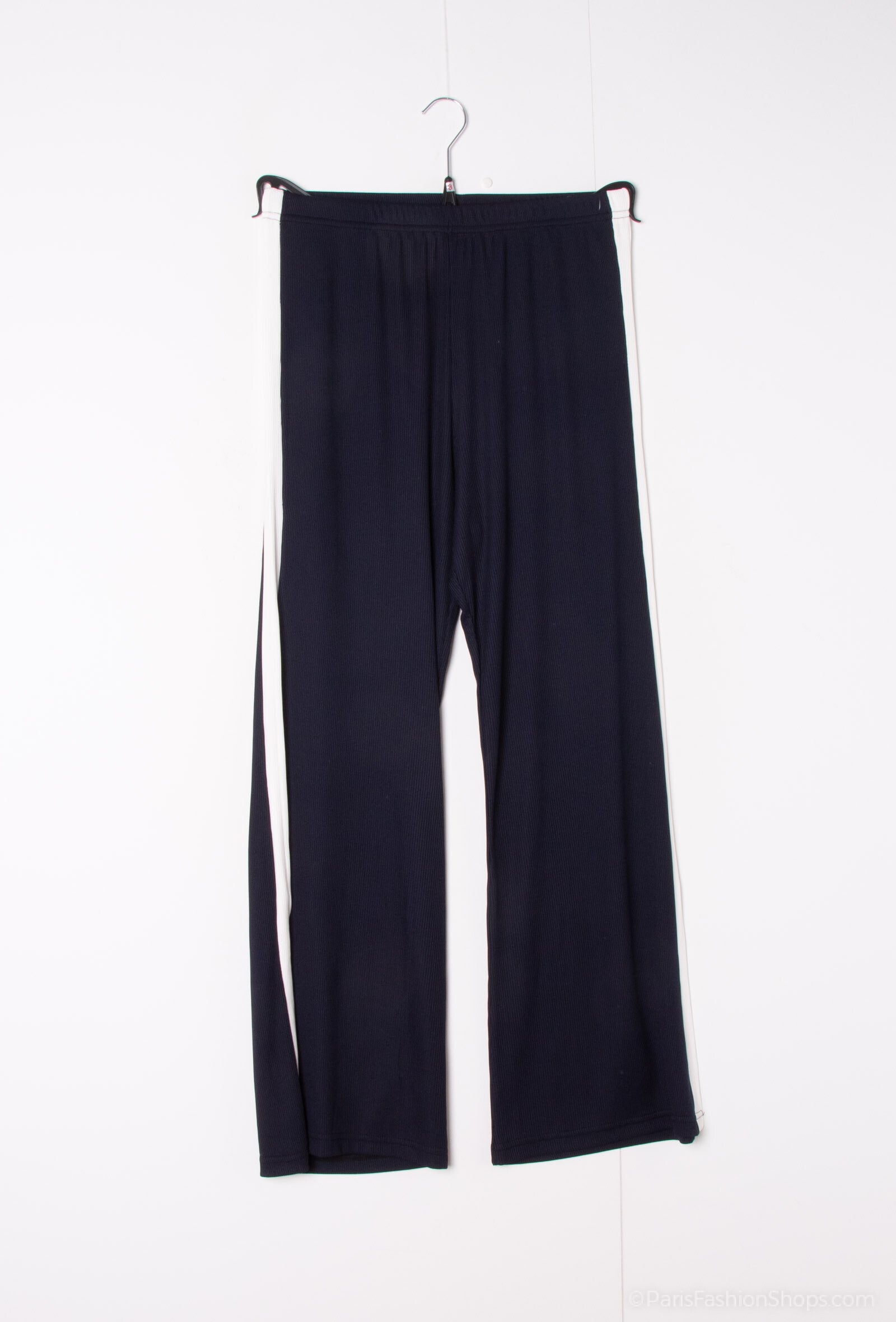 Plus Size Two -color elastic size pants on the side and split hem