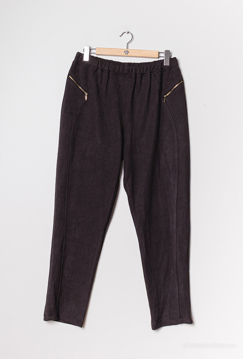 Plus Size Byxor med Elastisk Midja