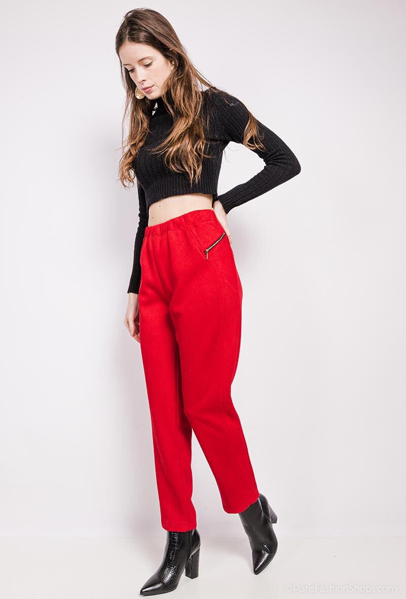 Plus Size Byxor med Elastisk Midja