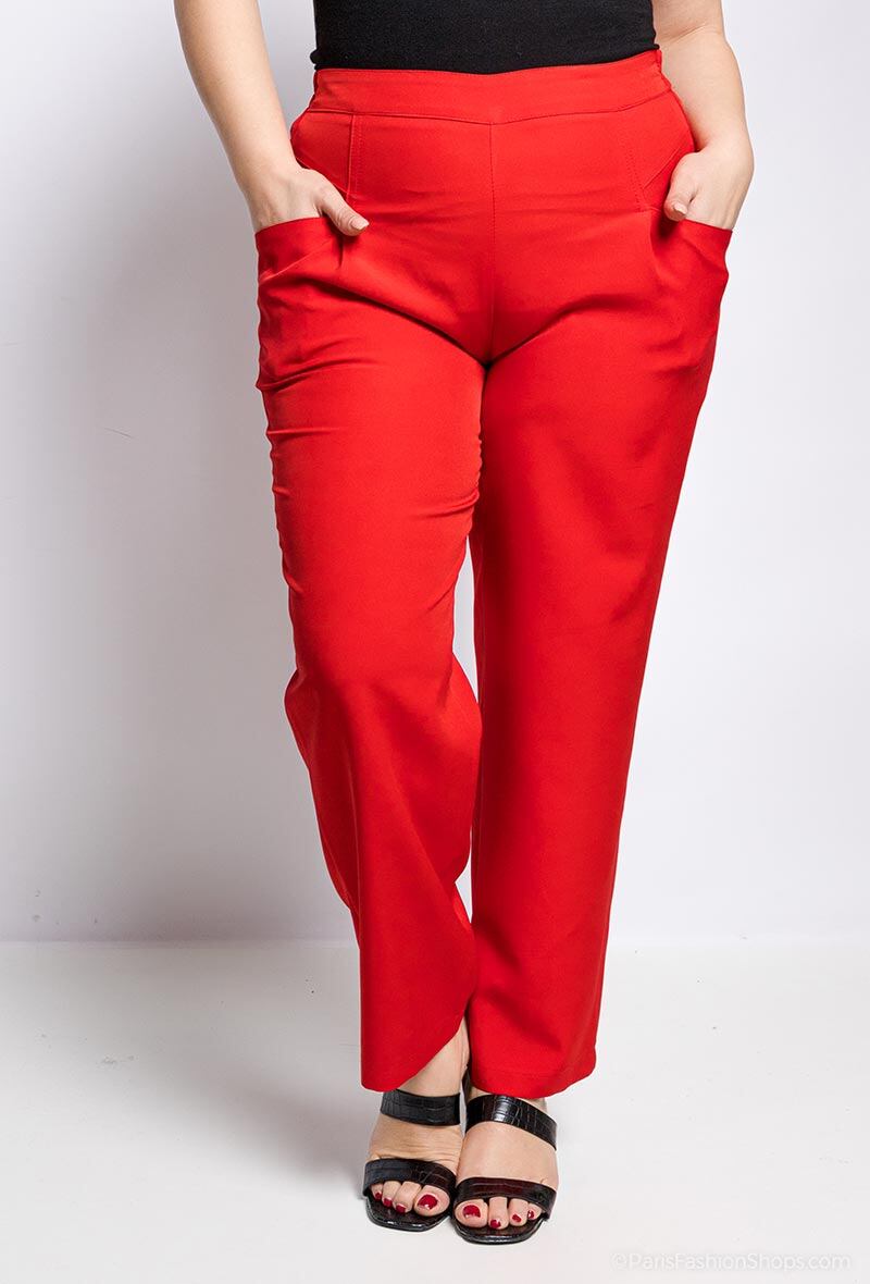 Plus Size Byxor med Elastisk Midja
