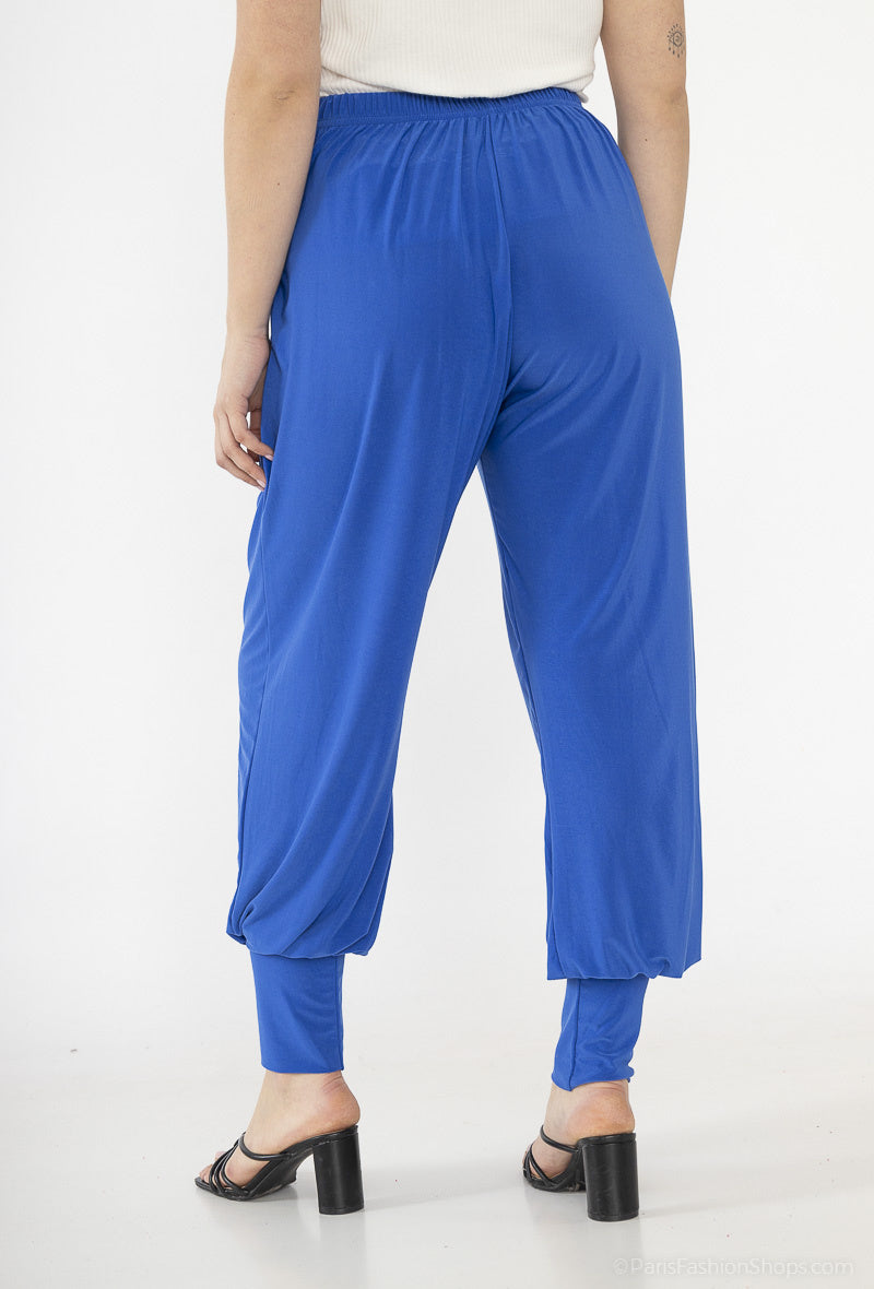 Plus Size Lösa Byxor med Fickor