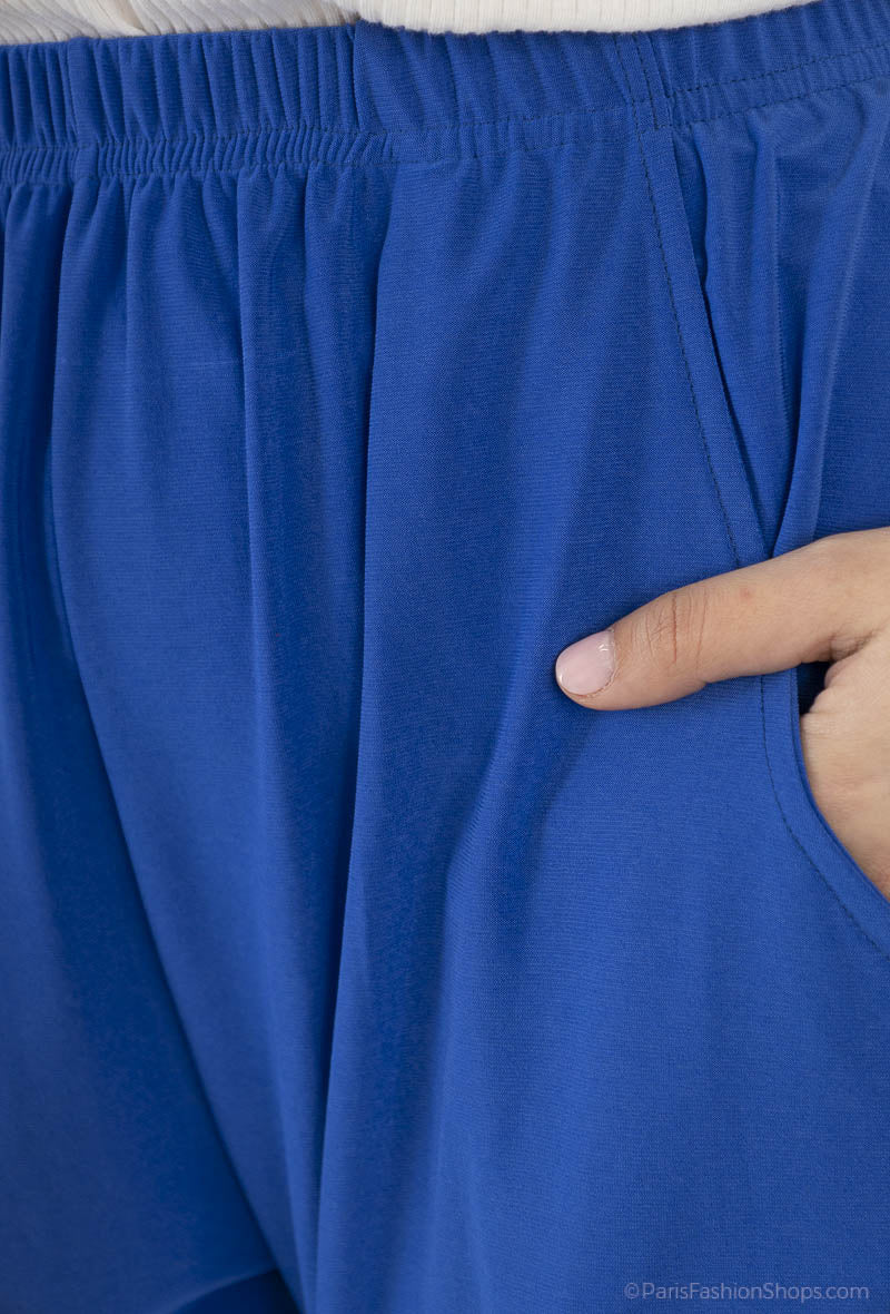 Plus Size Lösa Byxor med Fickor