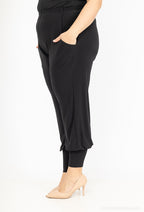 Plus Size Lösa Byxor med Fickor
