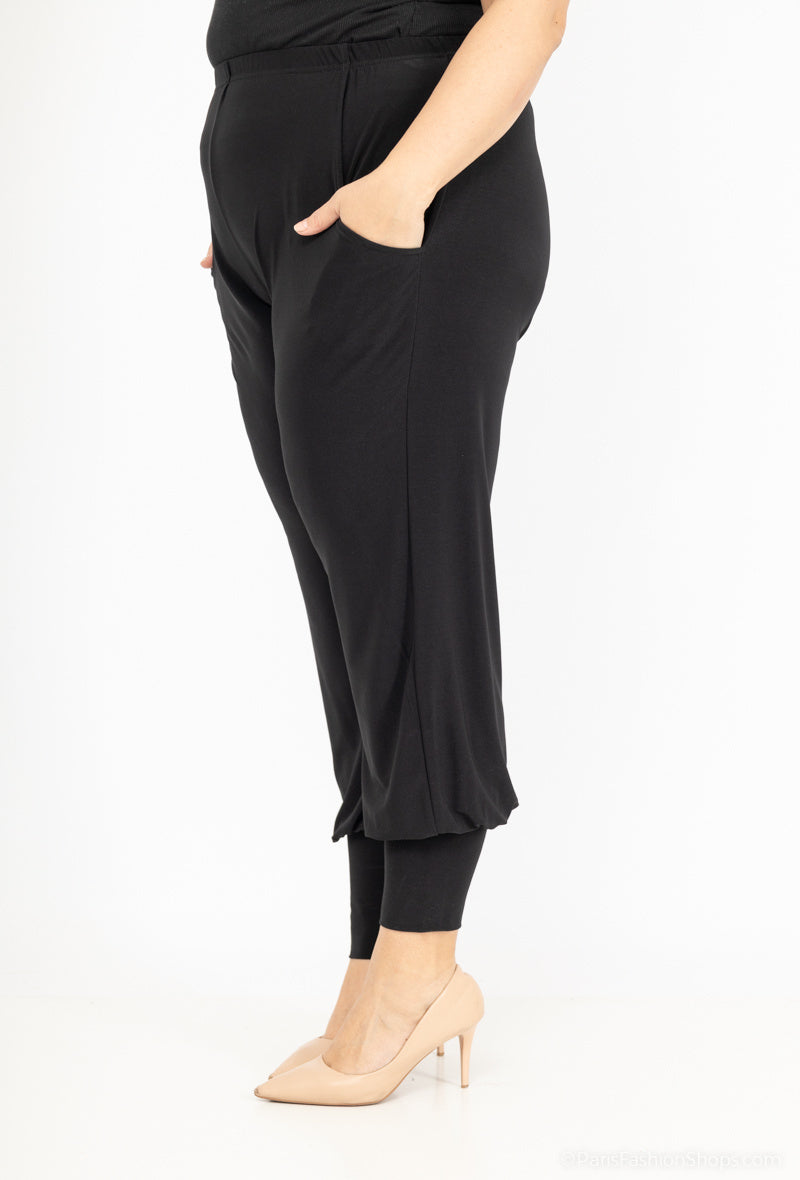 Plus Size Lösa Byxor med Fickor