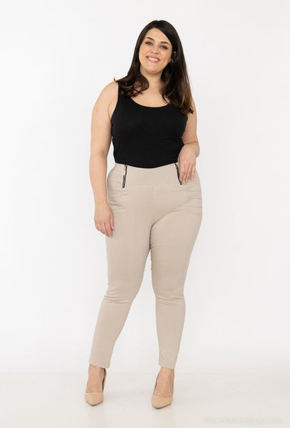 Plus Size Pants with Zip