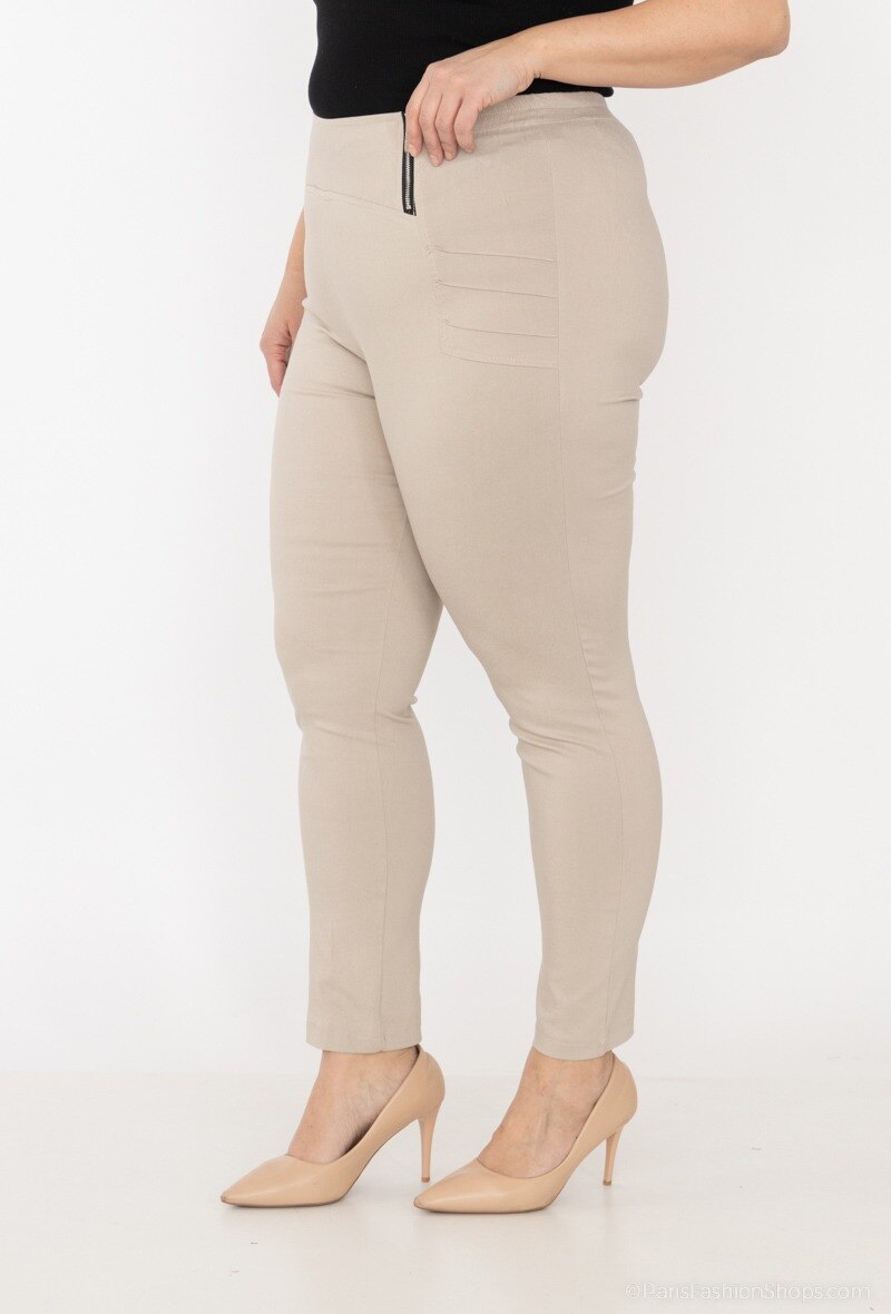 Plus Size Pants with Zip