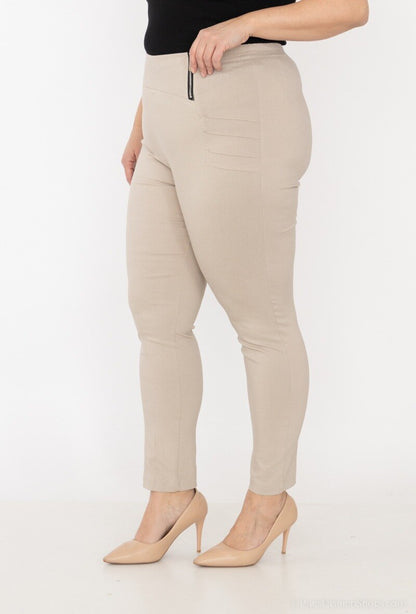 Plus Size Pants with Zip