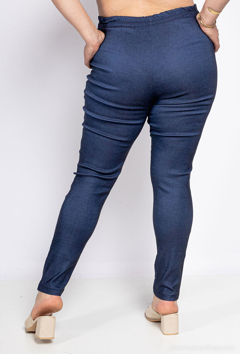 Plus Size Byxor med Dragkedja