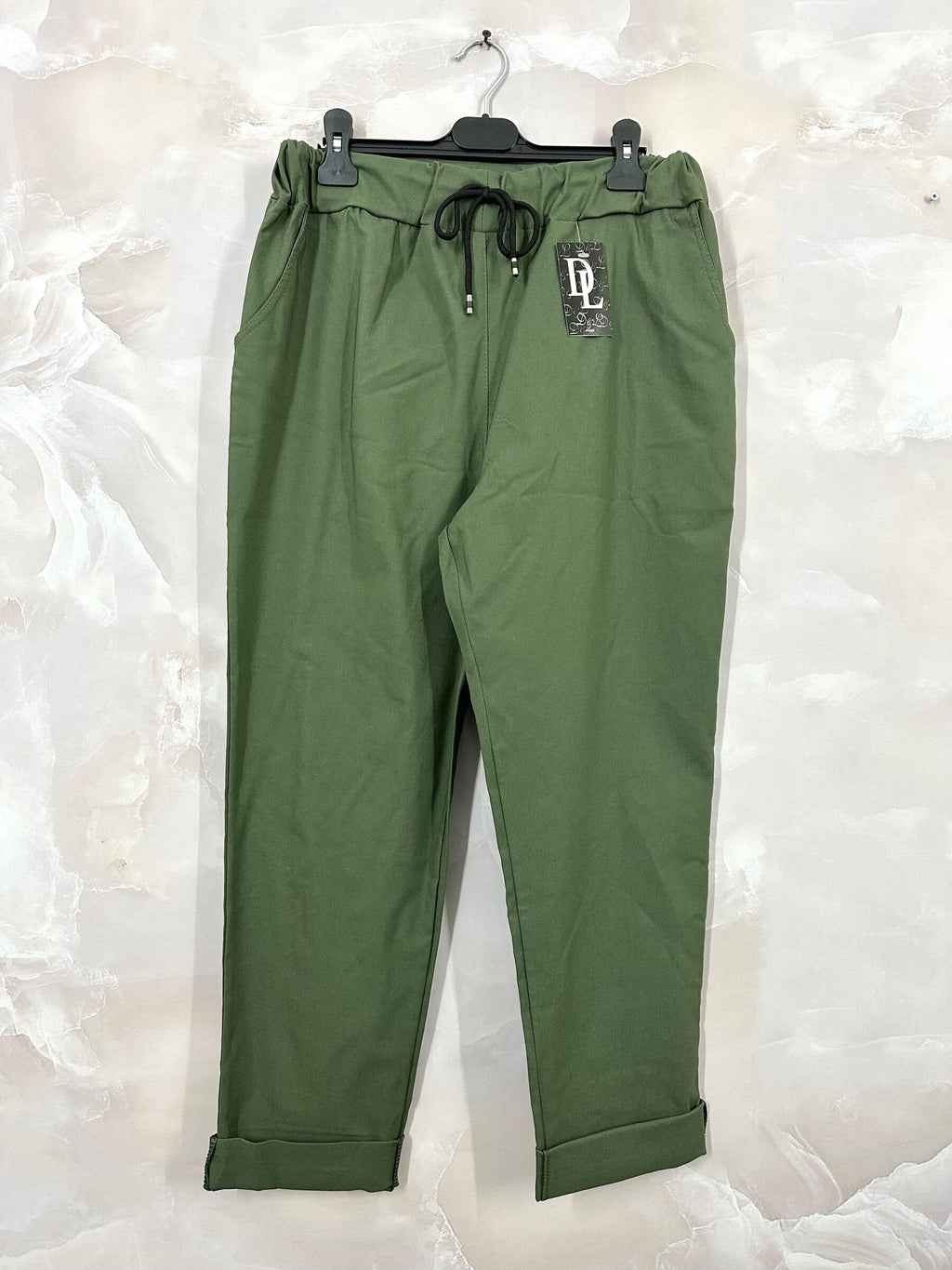 Plus Size Bengaline pants with drawstring