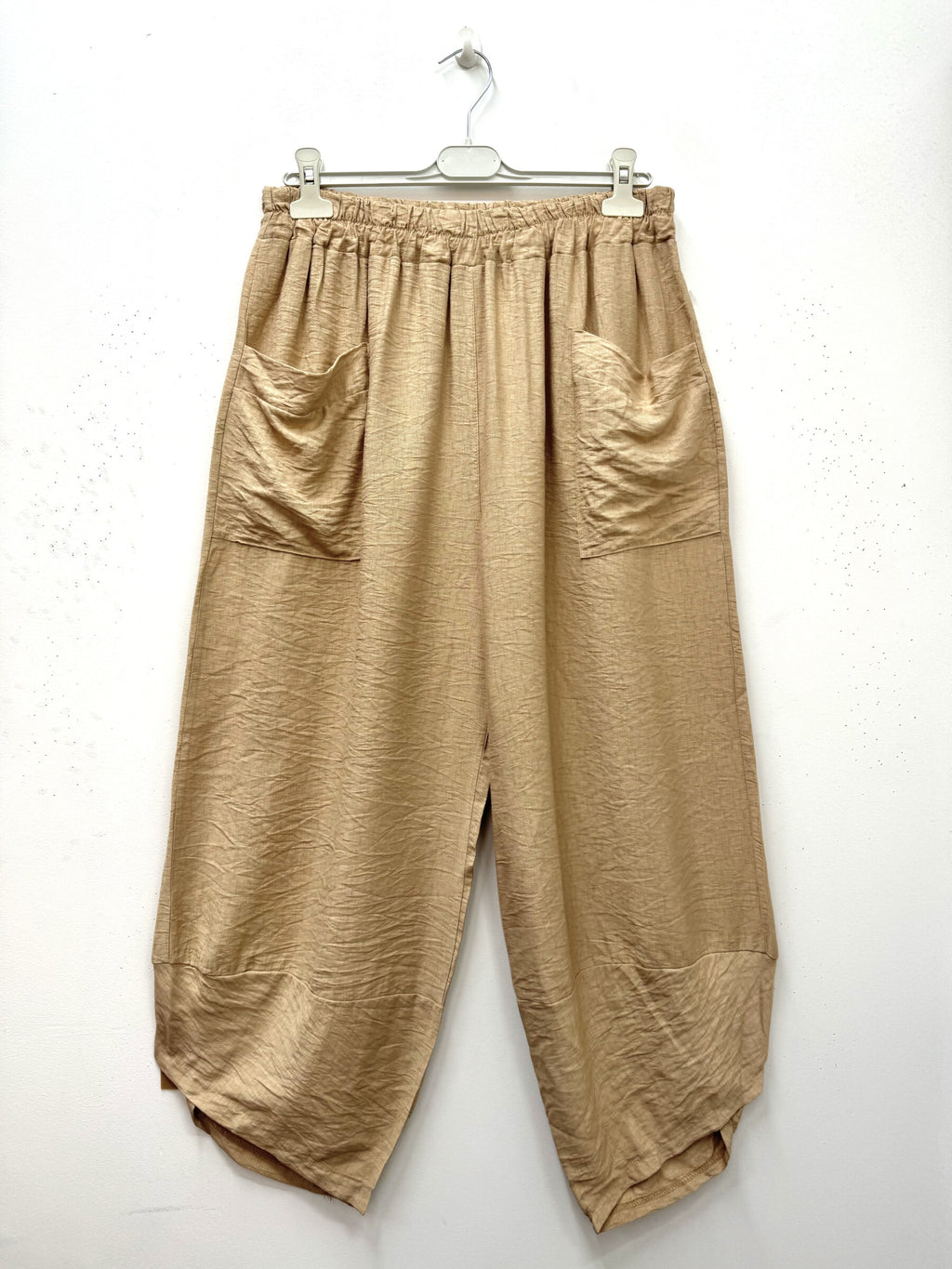 Viscose Crepe Cargo Pants i Stor Storlek