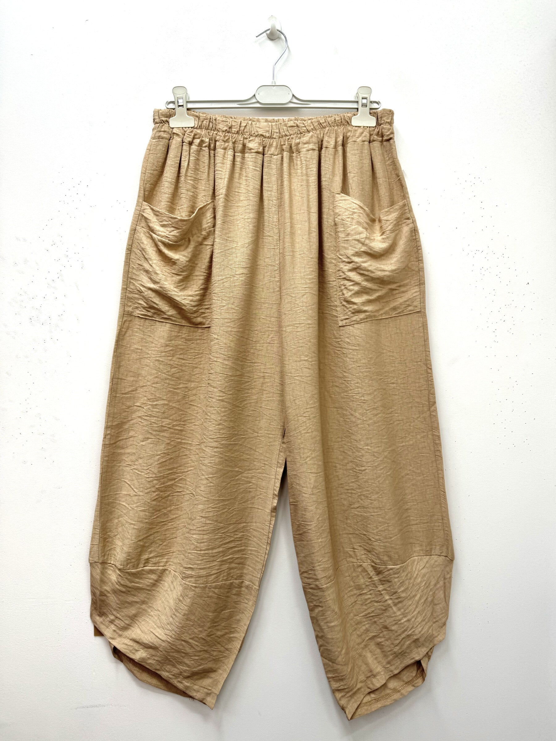 Viscose Crepe Cargo Pants i Stor Storlek