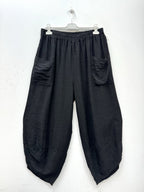 Viscose crepe cargo pants i Stor Storlek