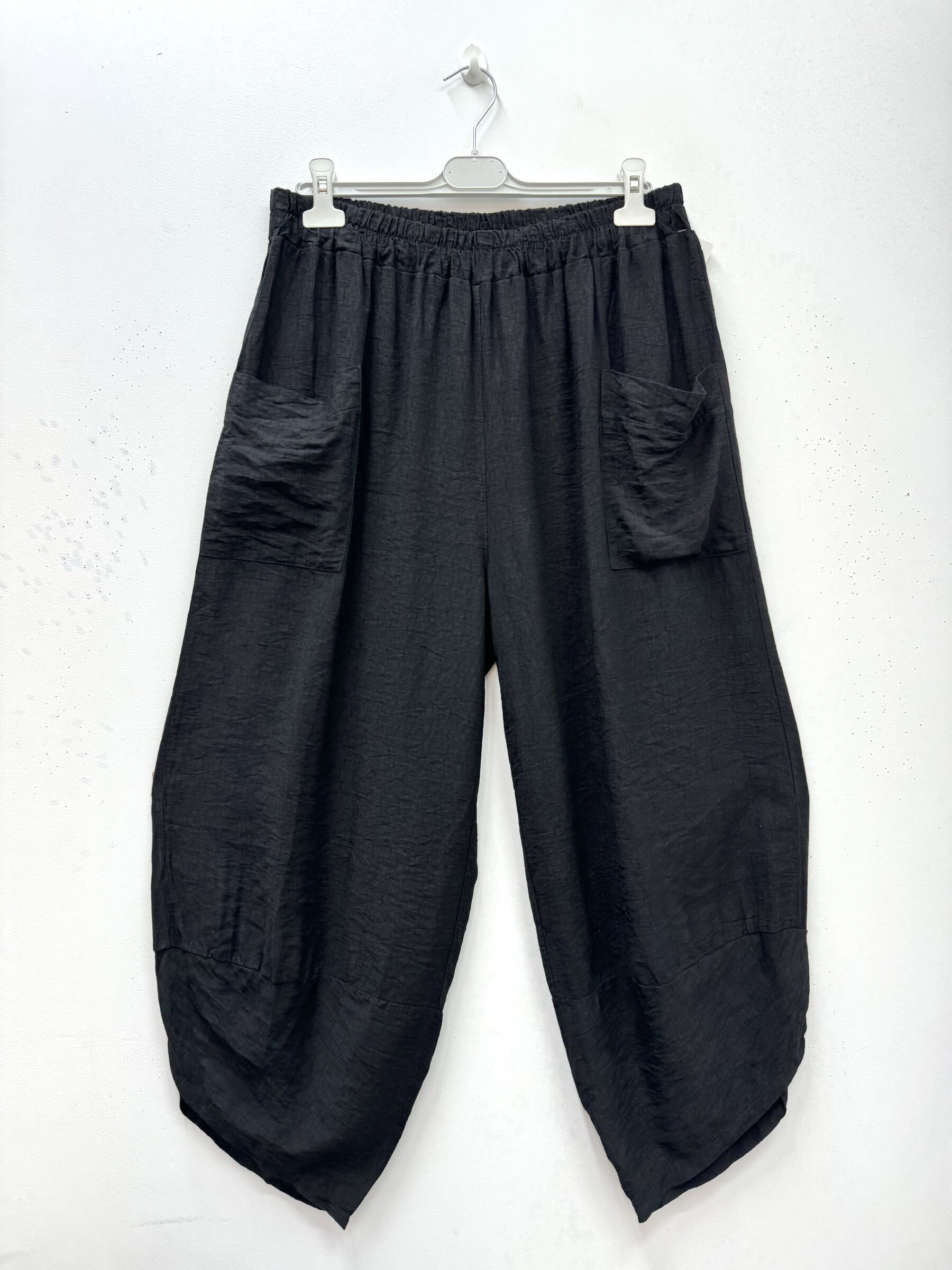 Viscose crepe cargo pants i Stor Storlek