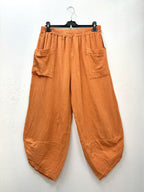 Plus Size Bomullsgaze Cargo Byxor