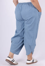 Plus Size Extra Wide Denim Cargo Pants