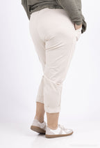 Plus Size Carrott Pants i Blandad Bomull Jersey