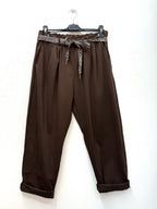 Carrott pants in mixed cotton jersey i Stor Storlek