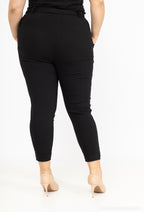 Plus Size Byxorna med Bälte och Samlad Midja