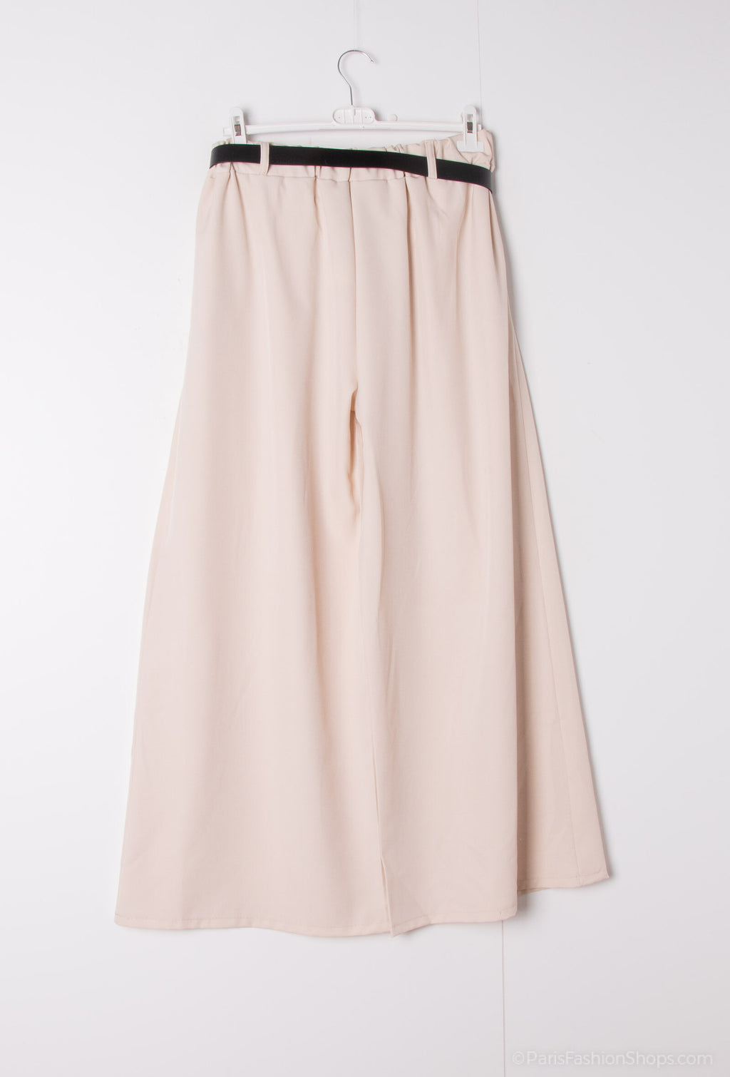 Plus Size Casual Fluid Wide Leg Pants with Pleats