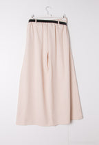 Plus Size Casual Fluid Wide Leg Pants with Pleats