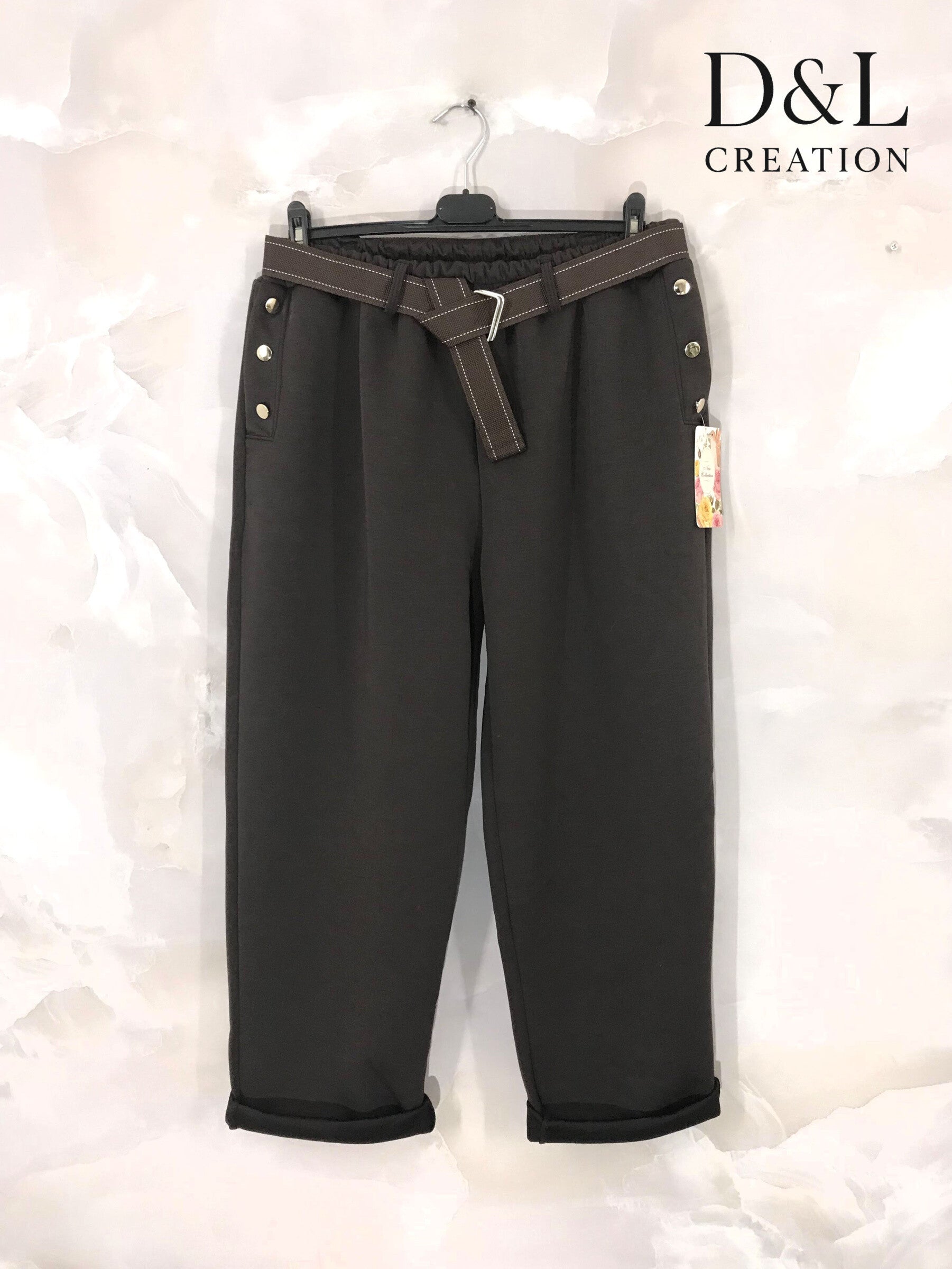 Plus Size Soft pants with buttoned pockets sizes 40 to 54