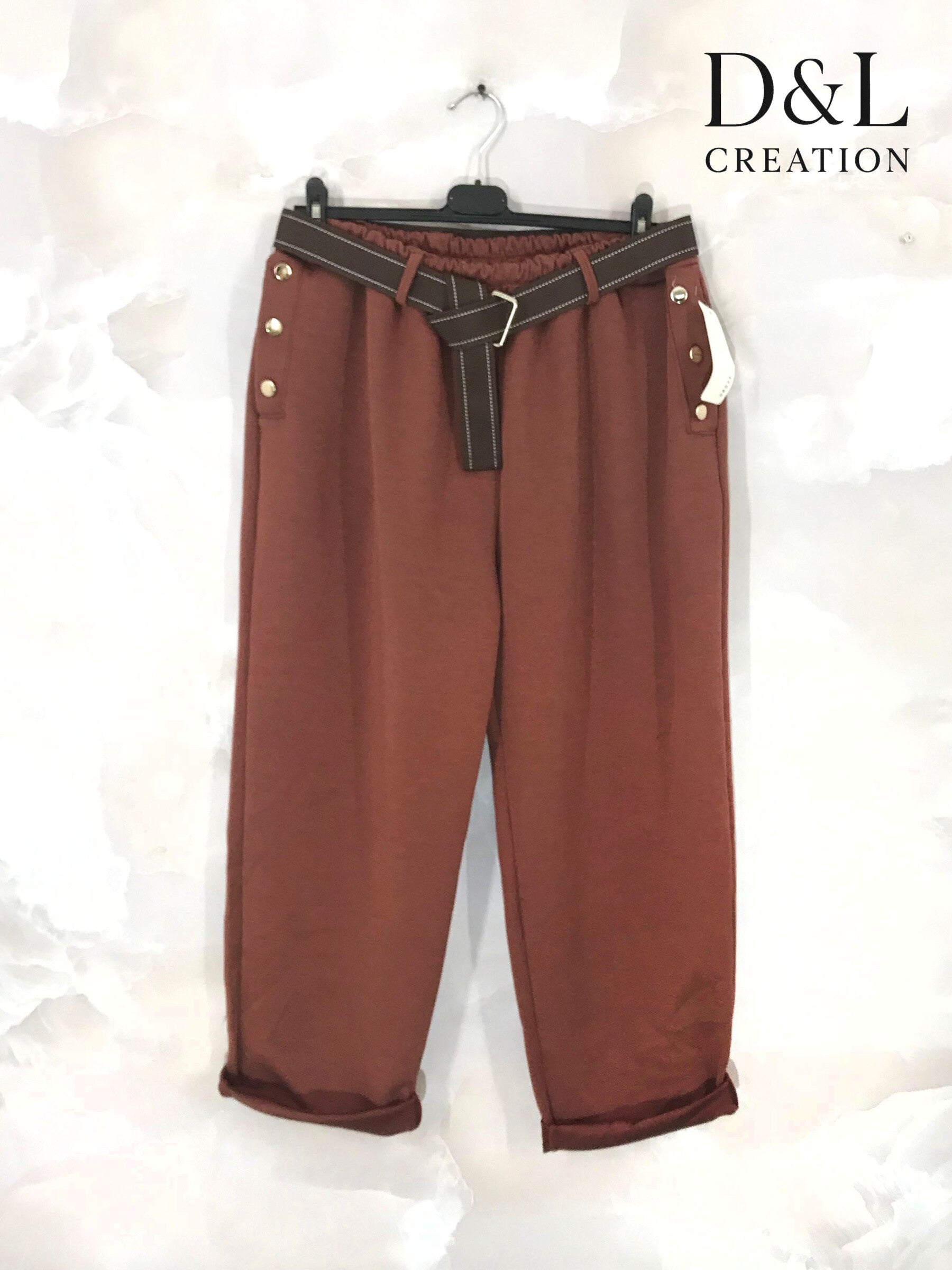 Plus Size Soft pants with buttoned pockets sizes 40 to 54