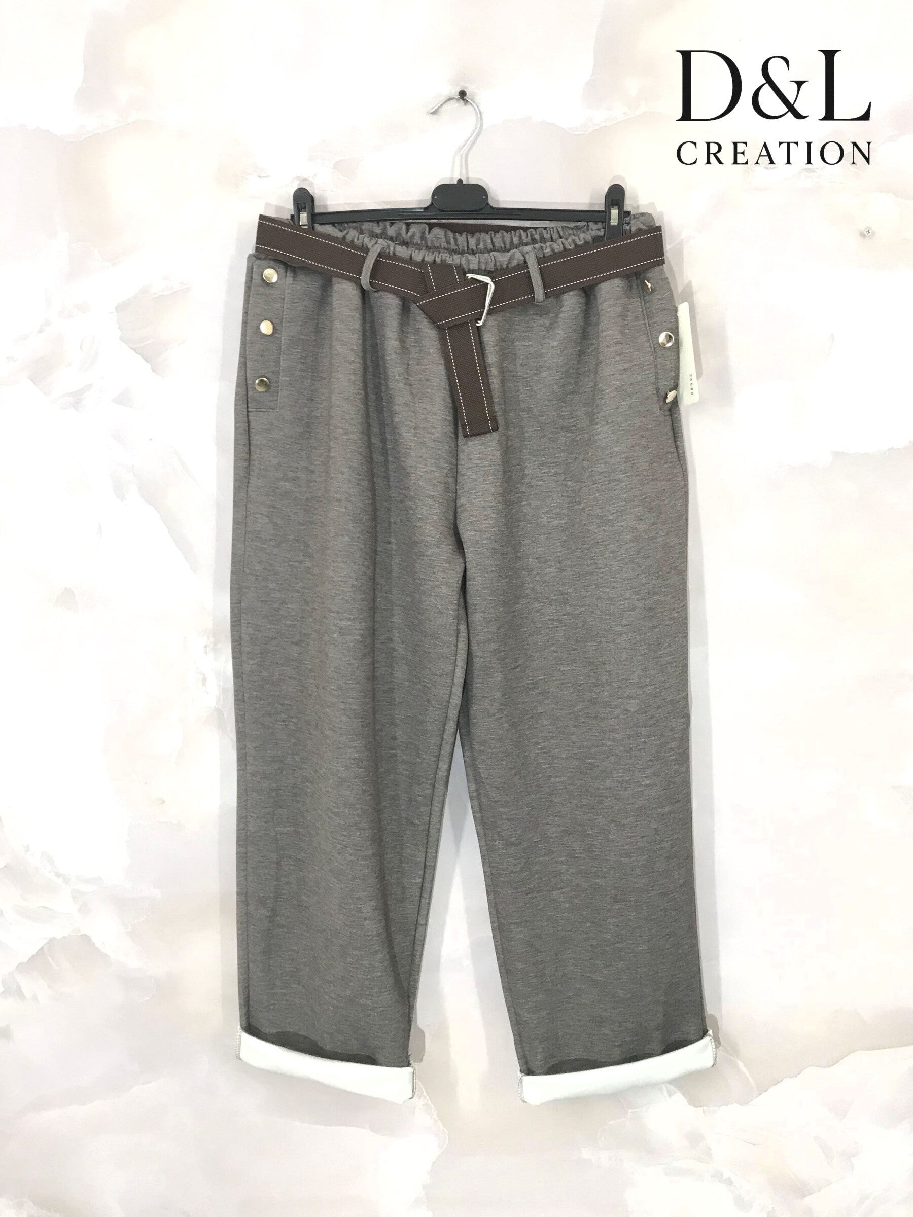 Plus Size Soft pants with buttoned pockets sizes 40 to 54