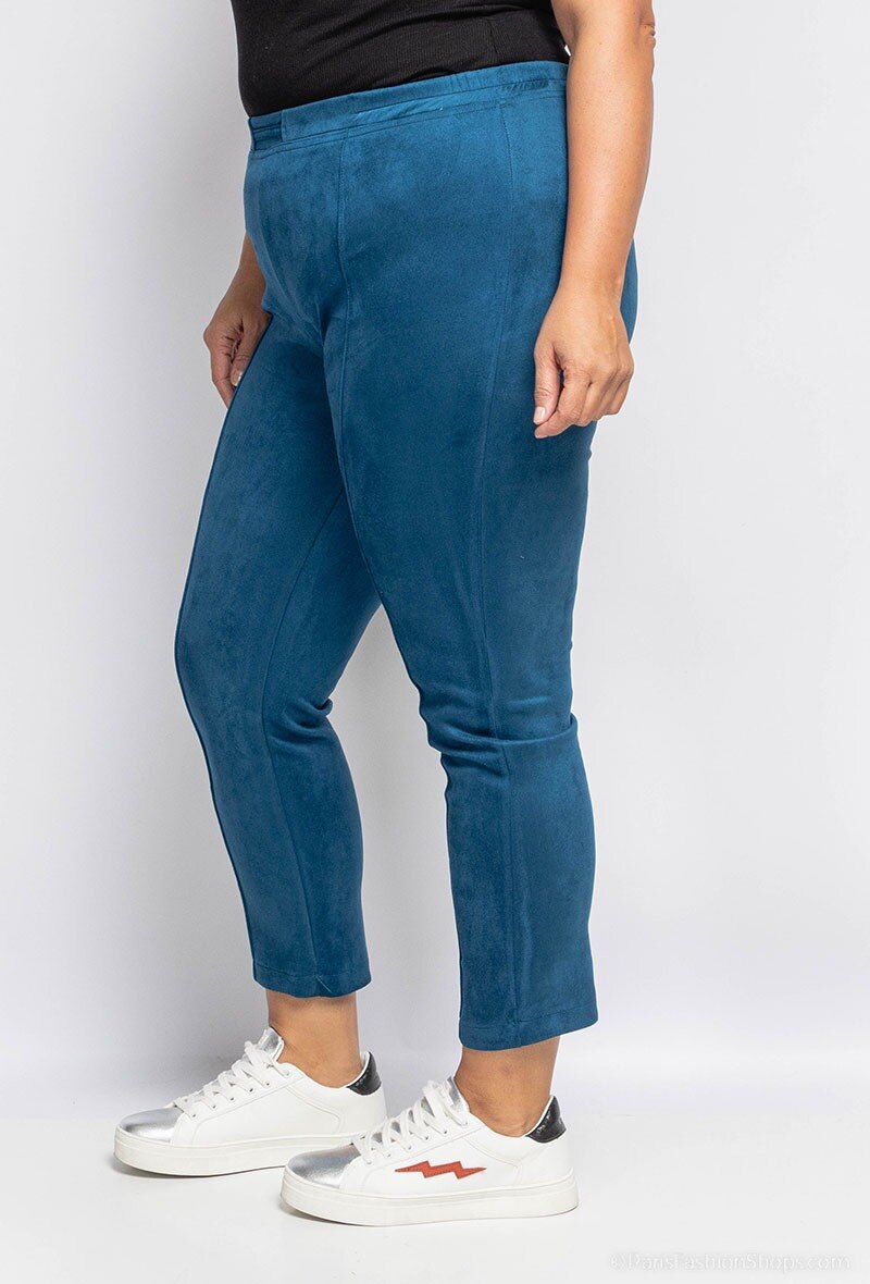 Plus Size Suede Pants