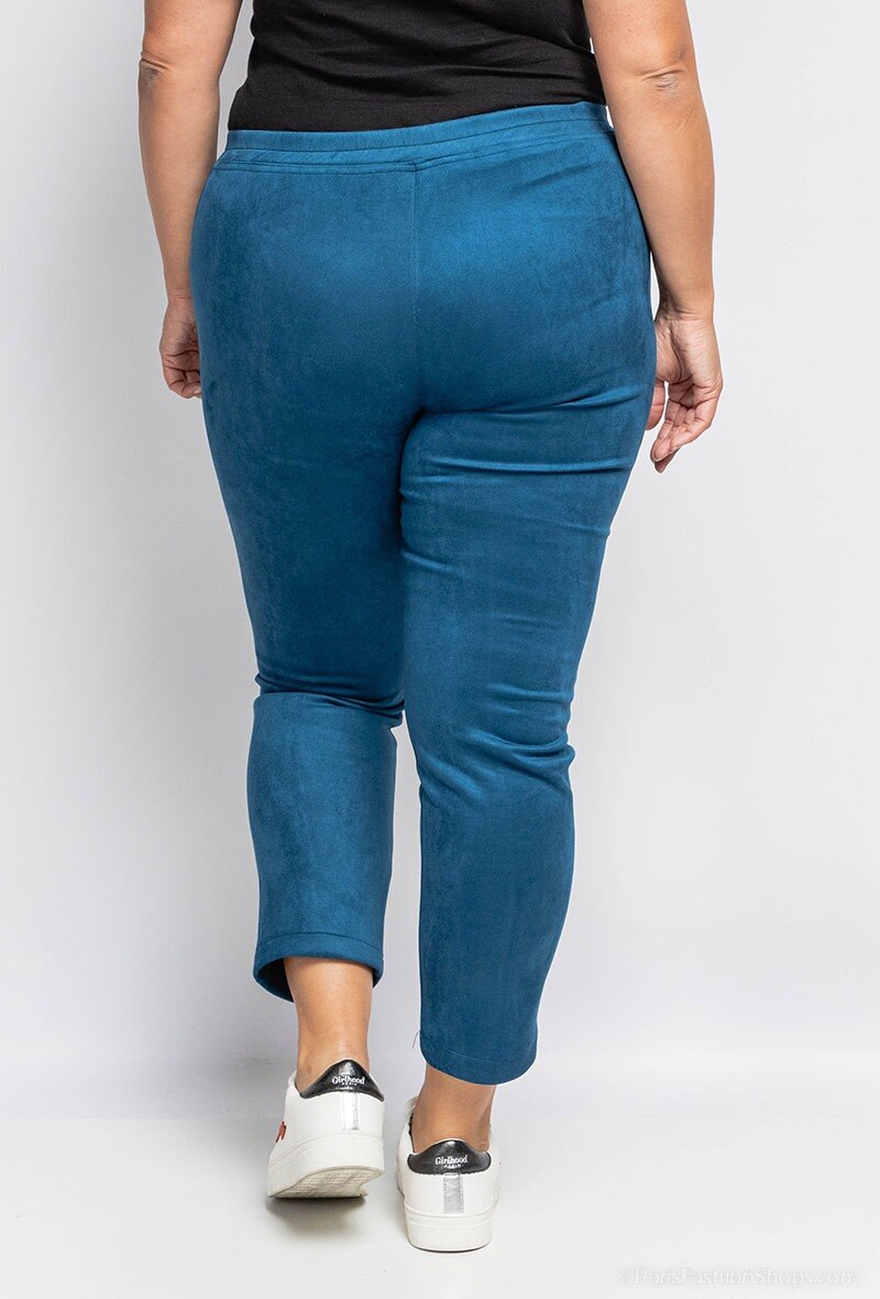 Plus Size Suede Pants