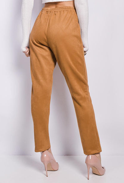 Plus Size Suede Pants