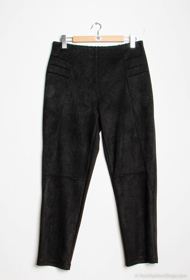 Suede pants i Stor Storlek