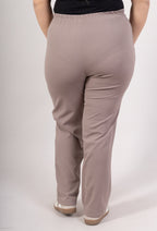 Plus Size Elastiska Byxor med Resår i Midjan