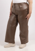 Plus Size Faux Leather Pants
