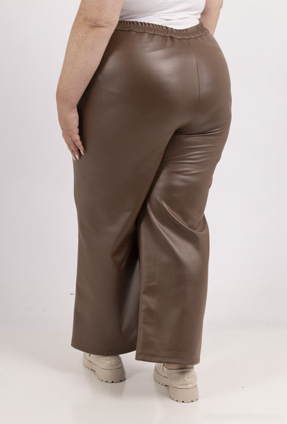 Plus Size Faux Leather Pants