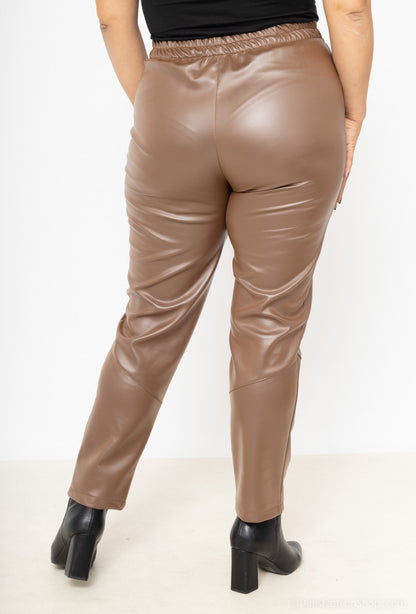 Plus Size Faux Leather Pants