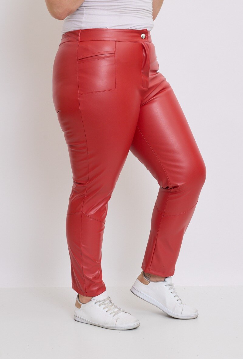 Plus Size Faux Leather Pants