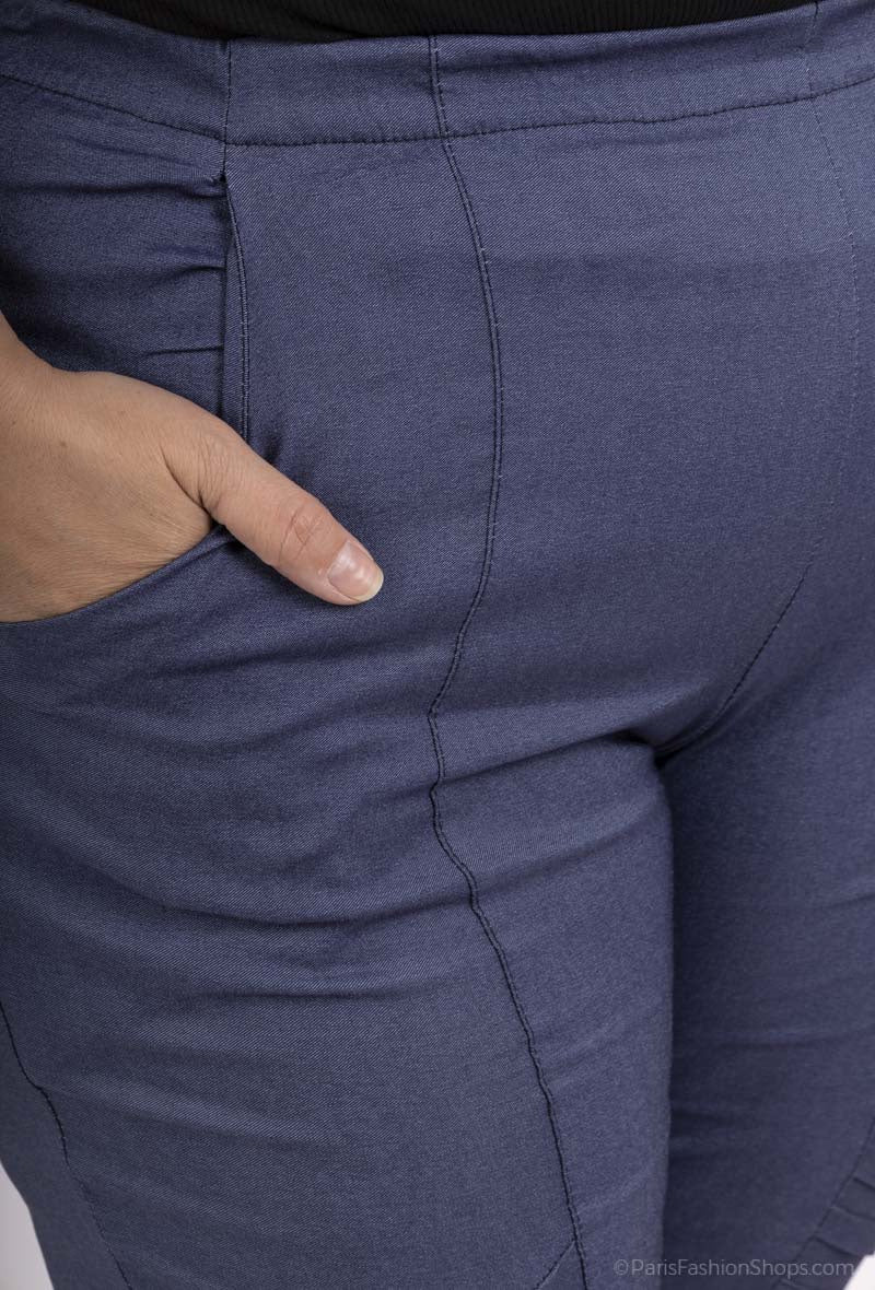 Stretchbyxor med Detaljer i Stor Storlek