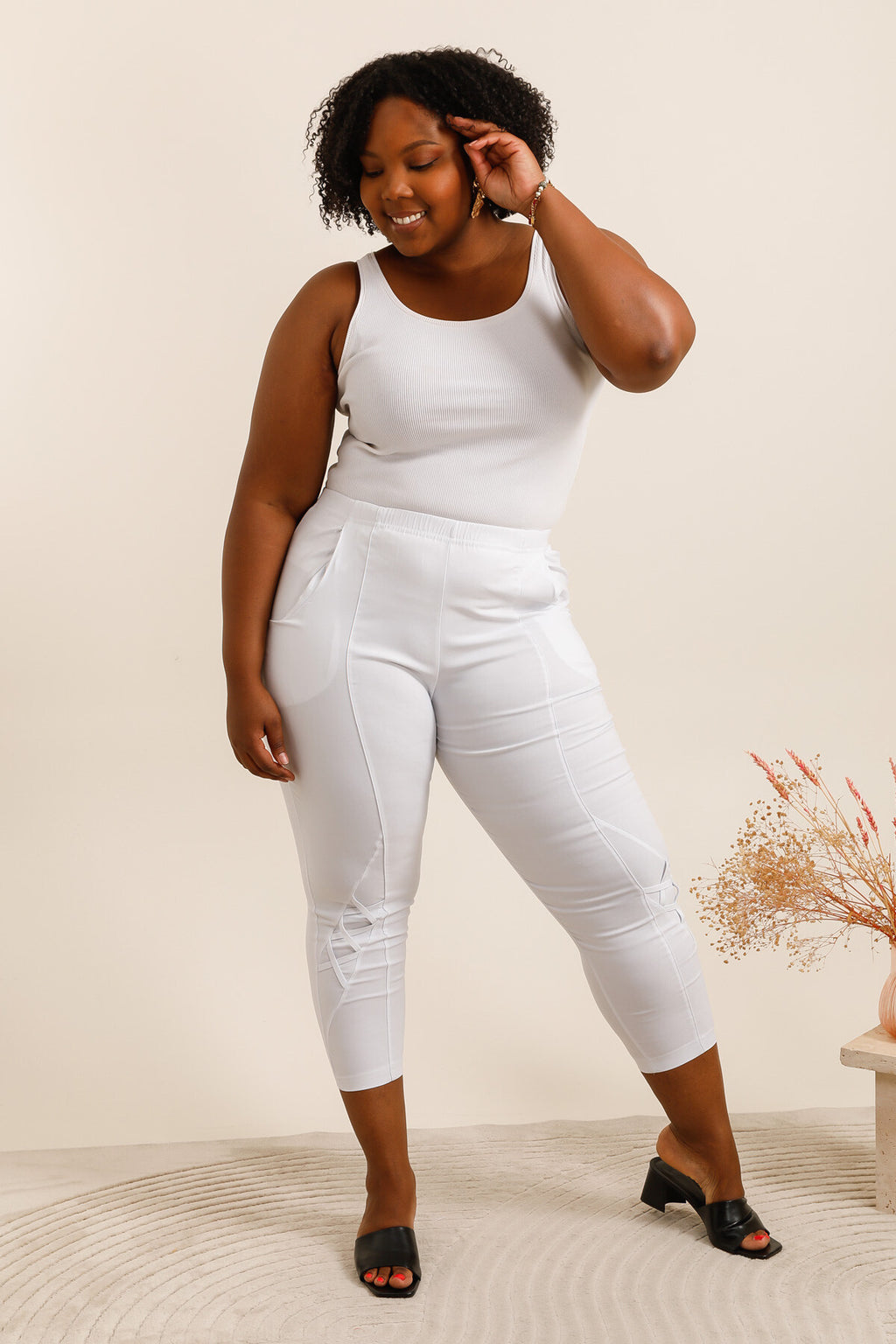 Stretch pants i Stor Storlek