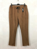 Plus Size Suede-effect Suede Pants