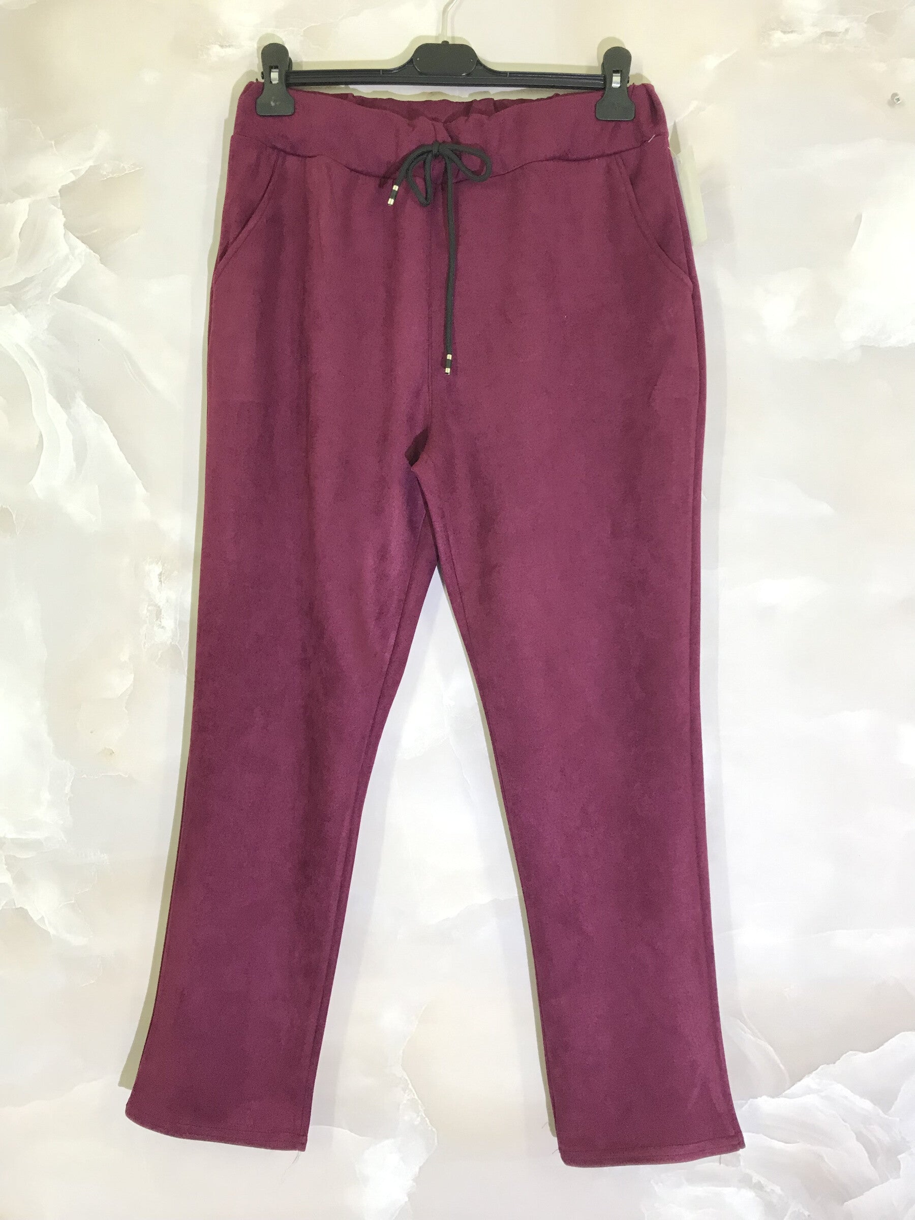 Plus Size Suede-effect Suede Pants