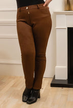 Plus Size Suede Byxorna