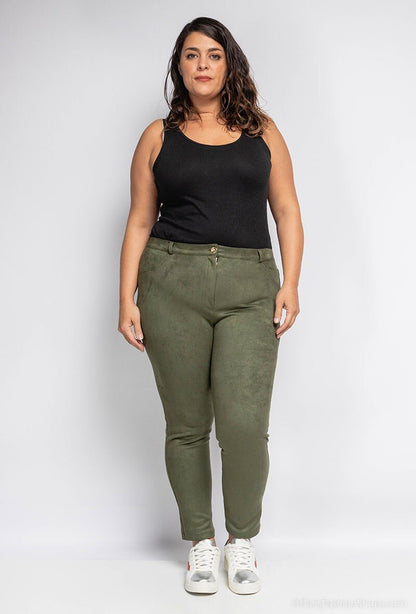 Plus Size Suede pants