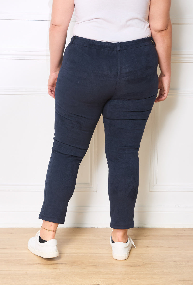Plus Size Mock Suede Pants